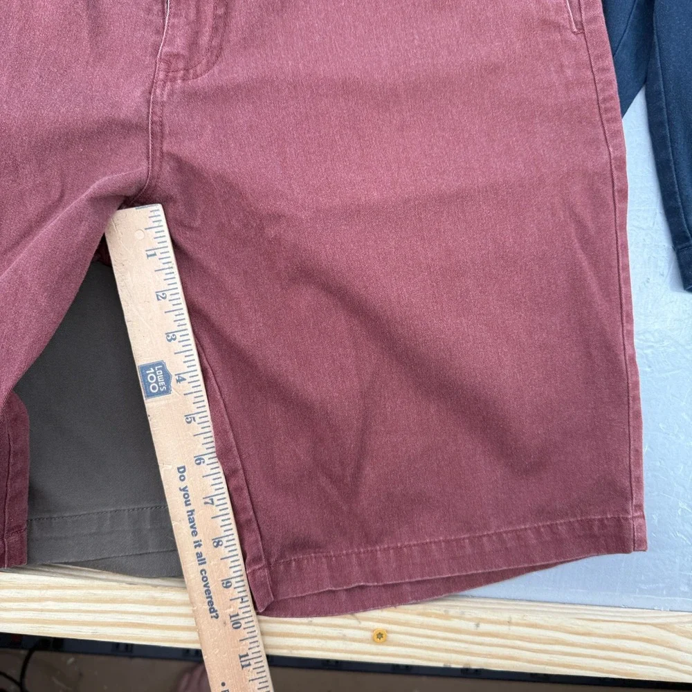 Volcom Mens Frickin Modern Fit Chino Shorts Bundle 4 Pairs Navy Khaki Red 33 - Picture 15 of 16